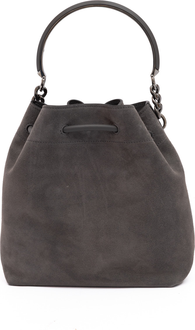Bucket Bag Jimmy Choo Eyewear Dark Grey Bon Bon Suede