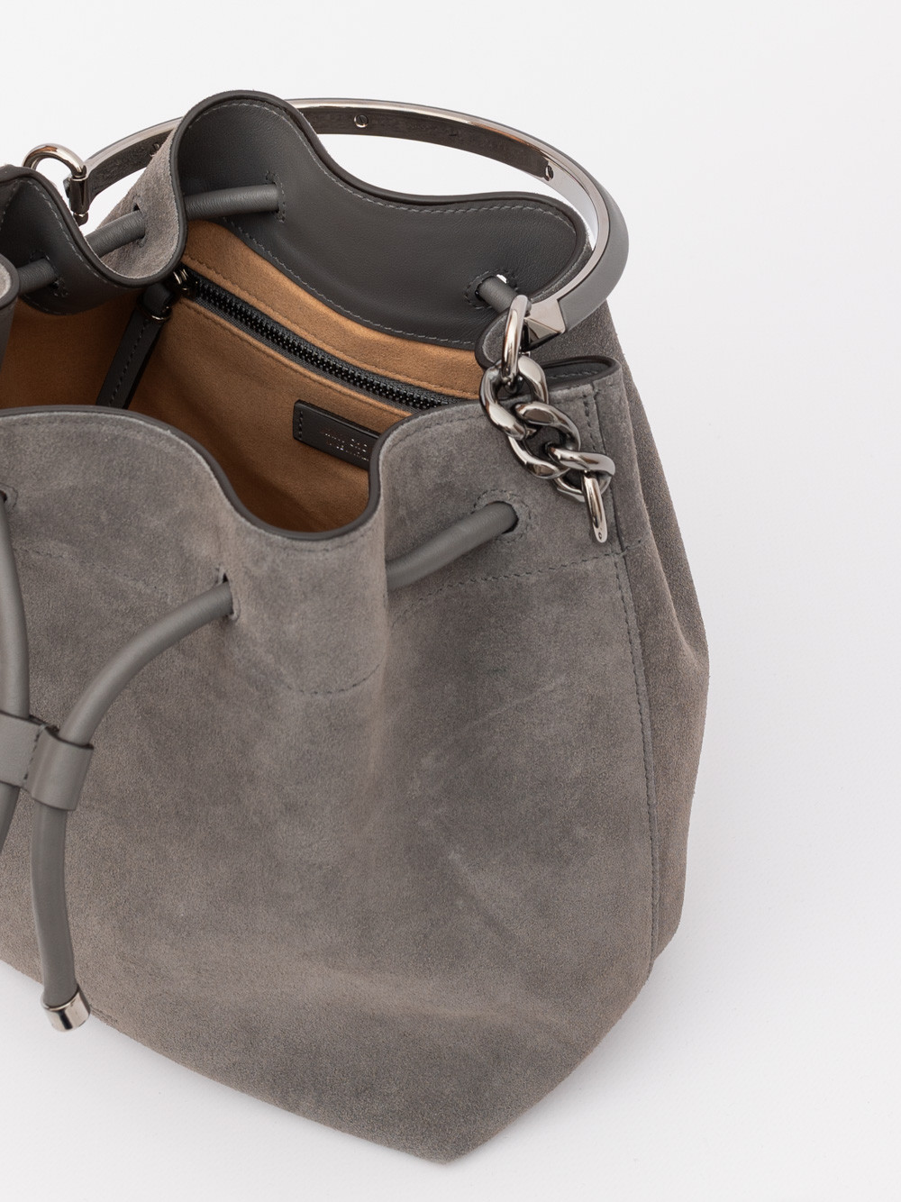 Bucket Bag Jimmy Choo Eyewear Dark Grey Bon Bon Suede