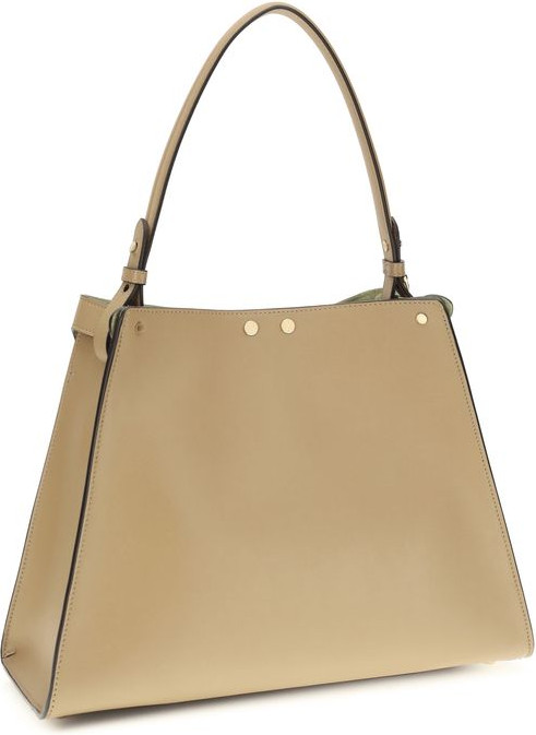 Shoulder Bag Beige Calf Leather Bos Taurus