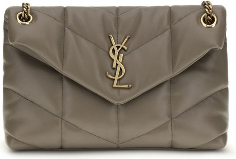 Сумка на плечо Saint Laurent Серая из натуральной кожи ягненка
