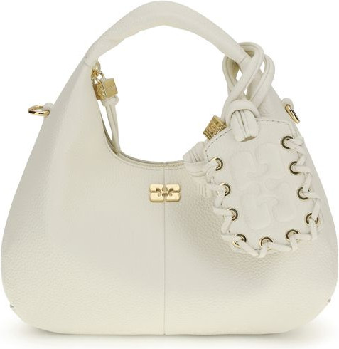 Shoulder Bag GANNI White Recycled Polyester