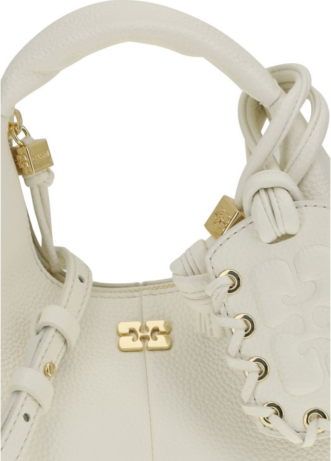 Shoulder Bag GANNI White Recycled Polyester