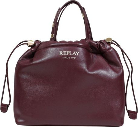 Handbag Replay Bordeaux Polyester