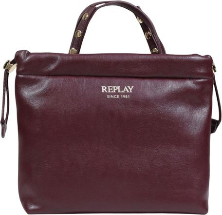 Handbag Replay Bordeaux Polyester
