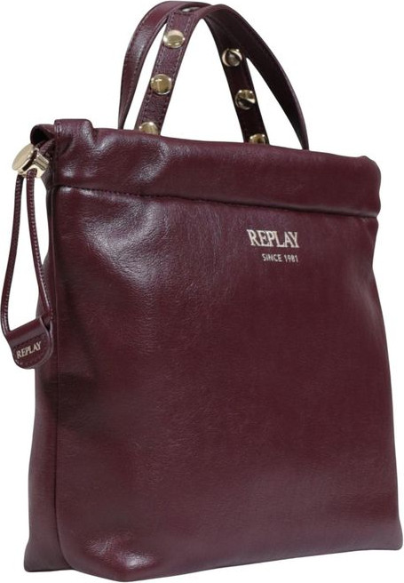 Handbag Replay Bordeaux Polyester