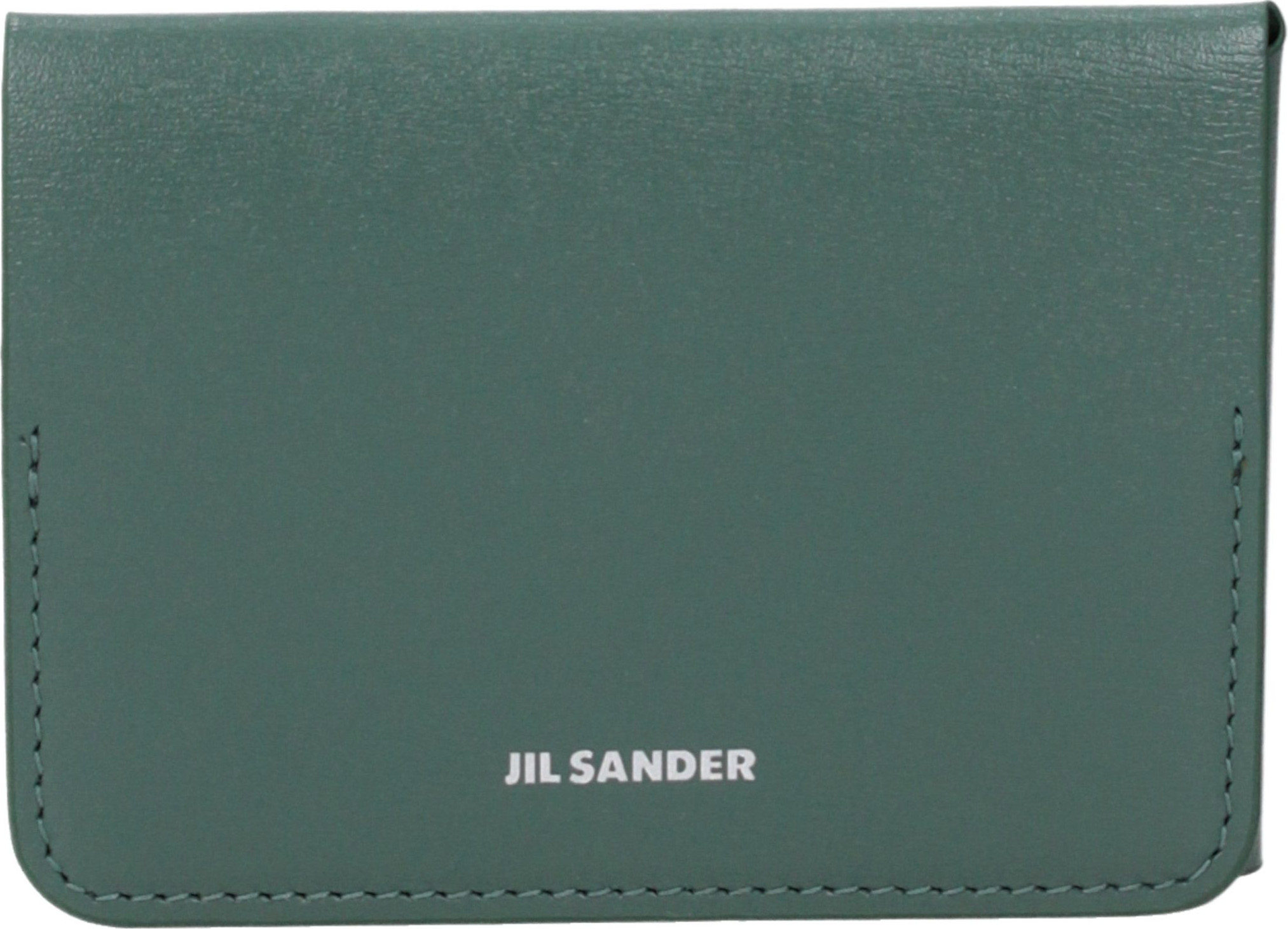 Кардхолдер Jil Sander из зеленой кожи
