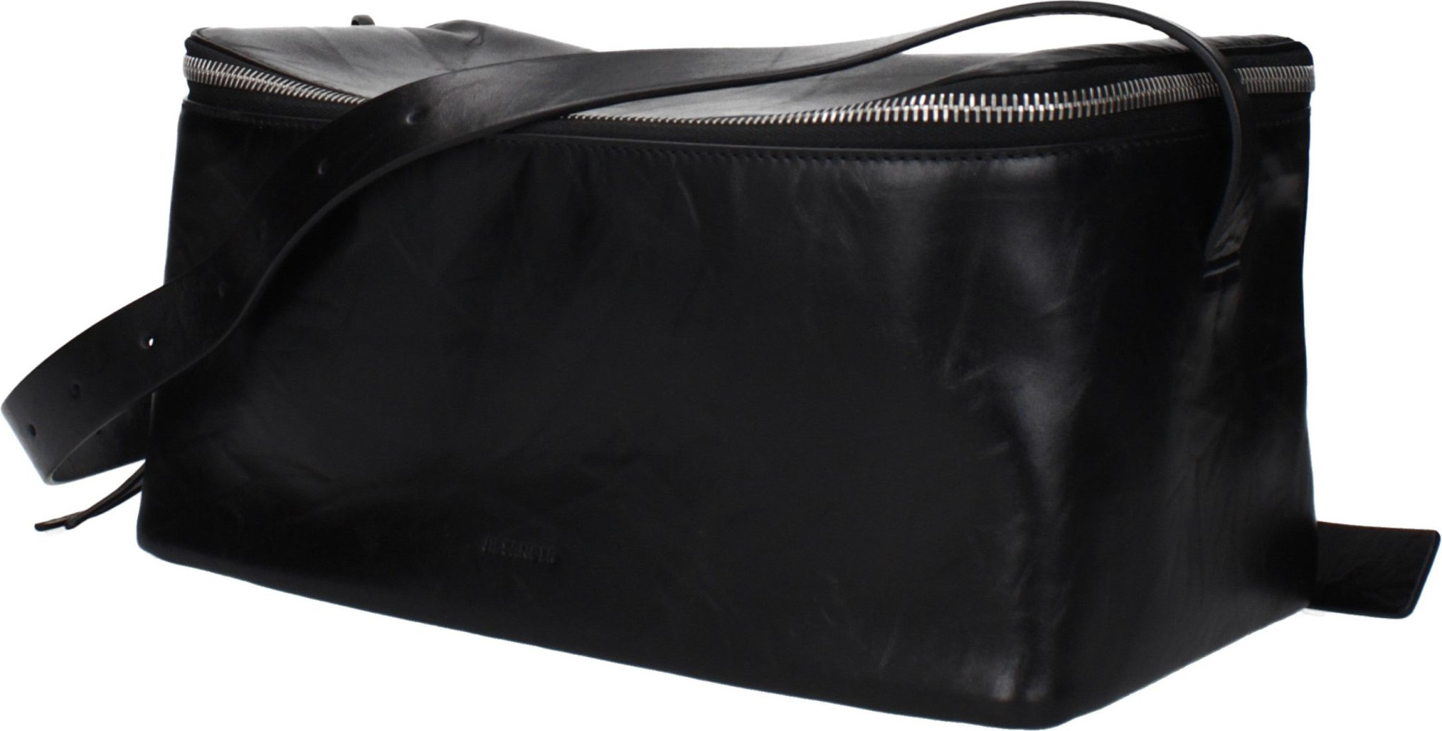 Qora charmli crossbody sumkasi