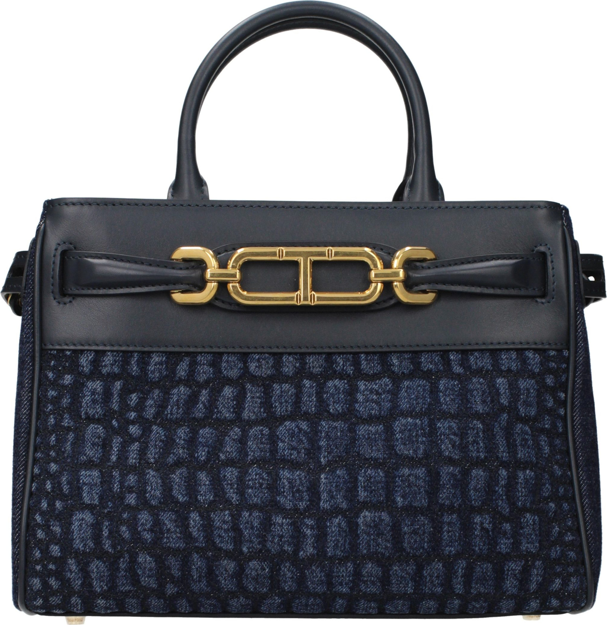 Синяя тканевая сумка Tom Ford