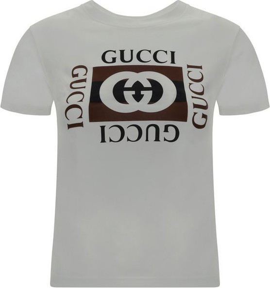Футболка Gucci белая хлопковая