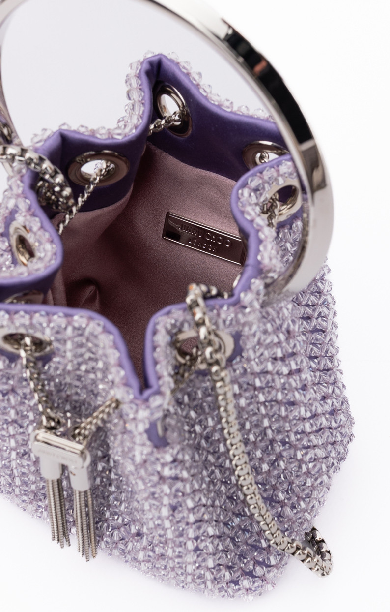 Bucket Bag Jimmy Choo Eyewear Light Purple Bon Bon Micro Crystals Bucket