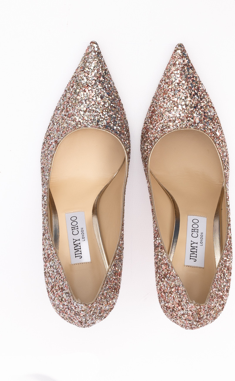 Oyoq kiyim - Jimmy Choo Rose Coarse Glitter Love 85
