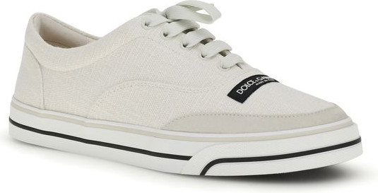 Sneakers White Linen