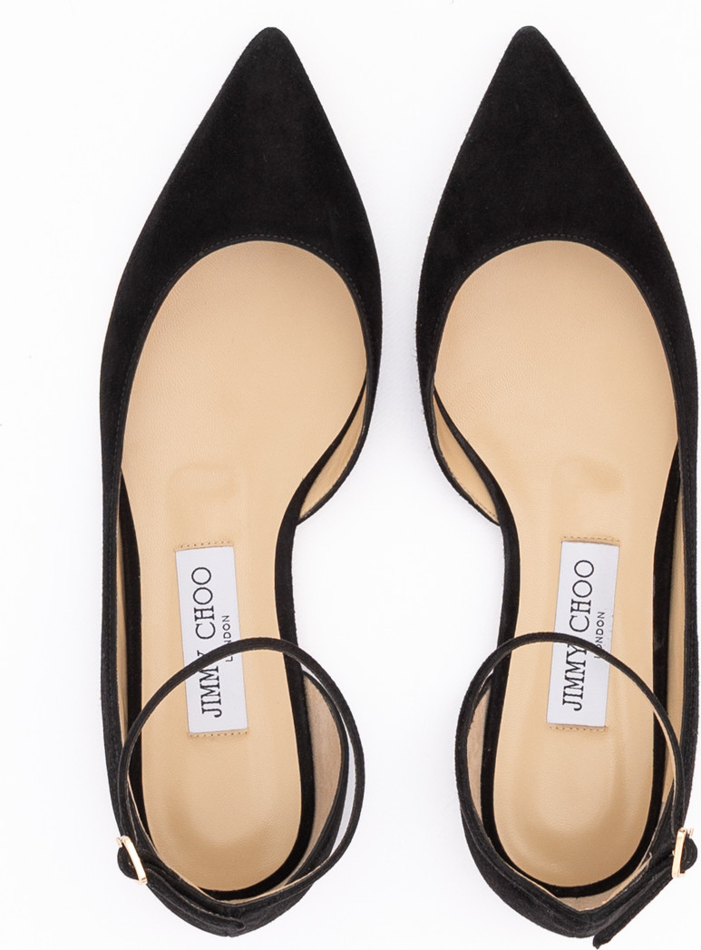 Ballet Flat Jimmy Choo Black Suede Leona