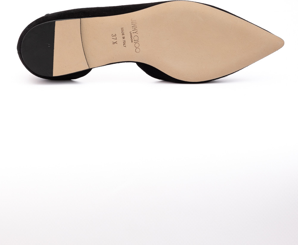 Ballet Flat Jimmy Choo Black Suede Leona