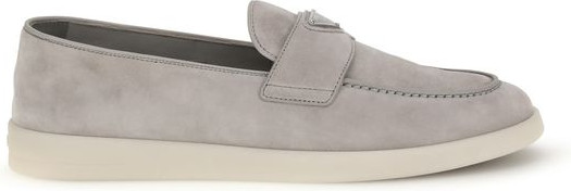Prada mokasinlari, Gray Calf Leather Bos Taurus, slip-on