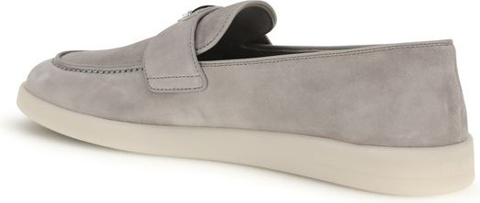 Prada mokasinlari, Gray Calf Leather Bos Taurus, slip-on