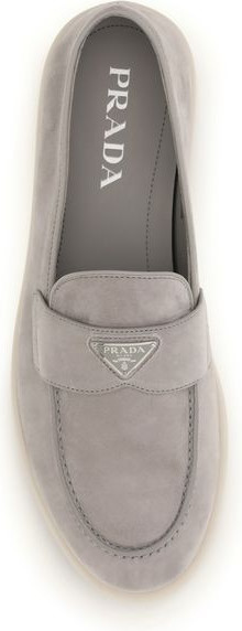 Prada mokasinlari, Gray Calf Leather Bos Taurus, slip-on