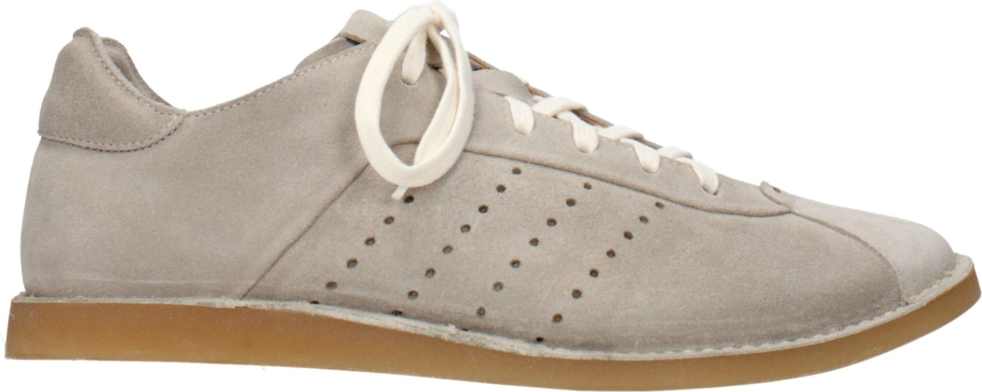 Graue Leder Low-Top-Sneaker