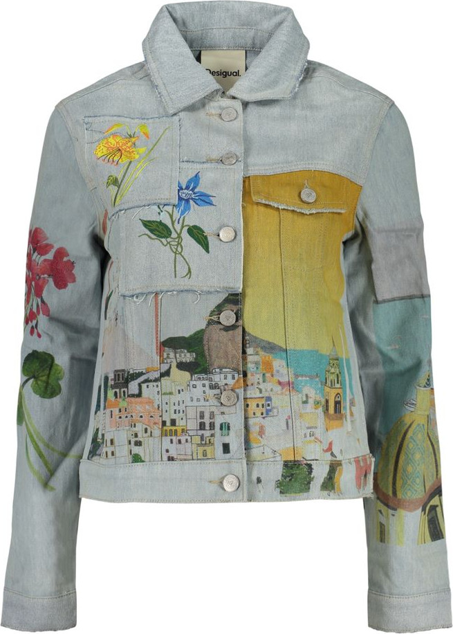 Jacket Desigual Azzurro Baumwolle Damen