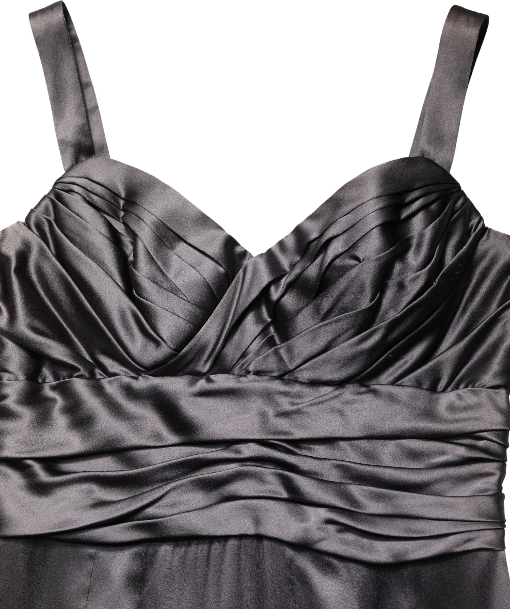 Black Satin Sleeveless Sweetheart Dress Dolce & Gabbana