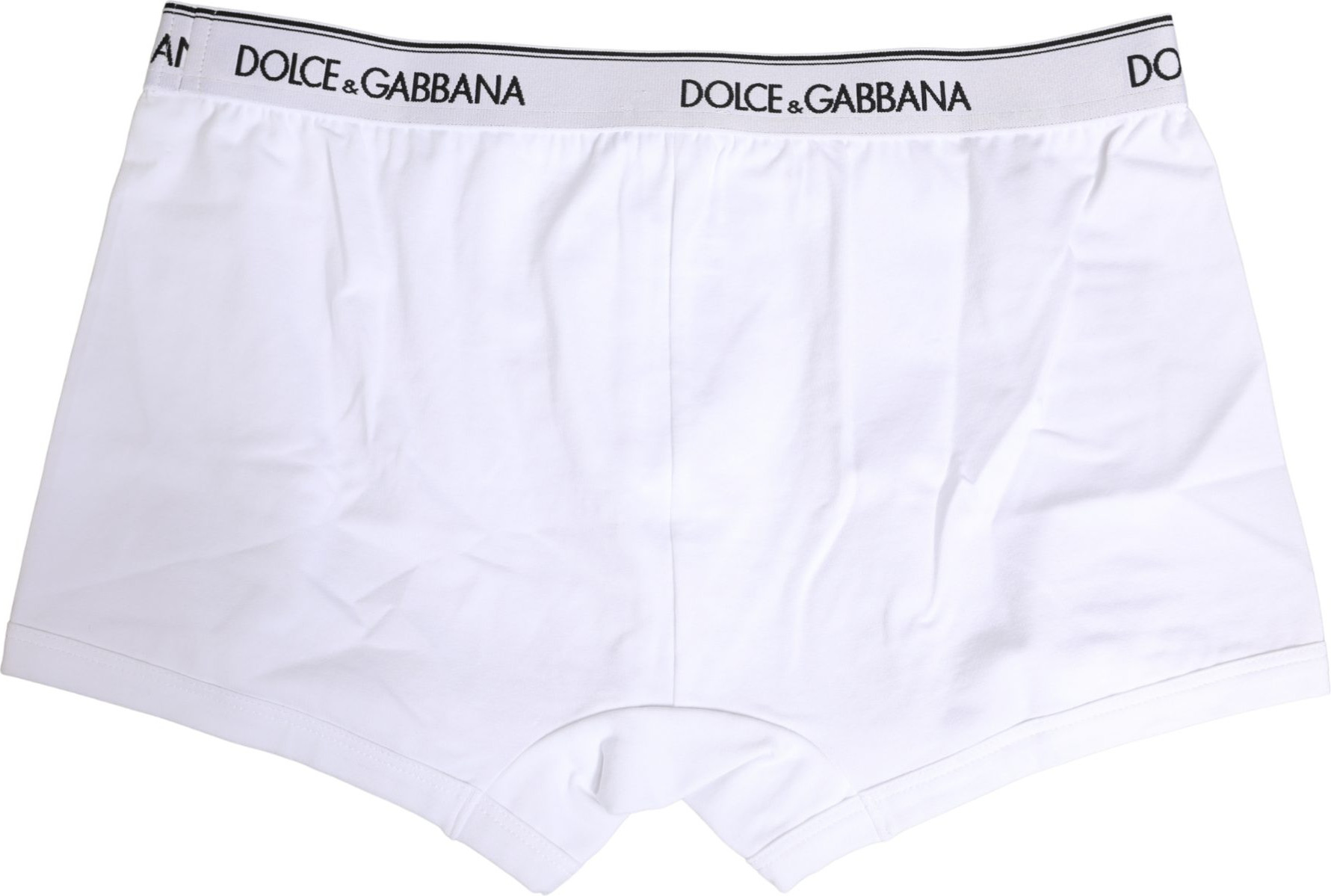 Boxer Dolce & Gabbana White Logo Waistband Cotton Boxer Underwear