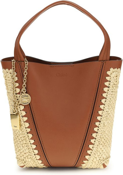Shoulder Bag Chloe Beige Raffia