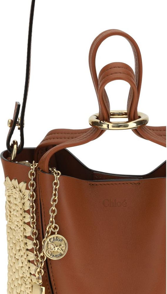 Shoulder Bag Chloe Beige Raffia