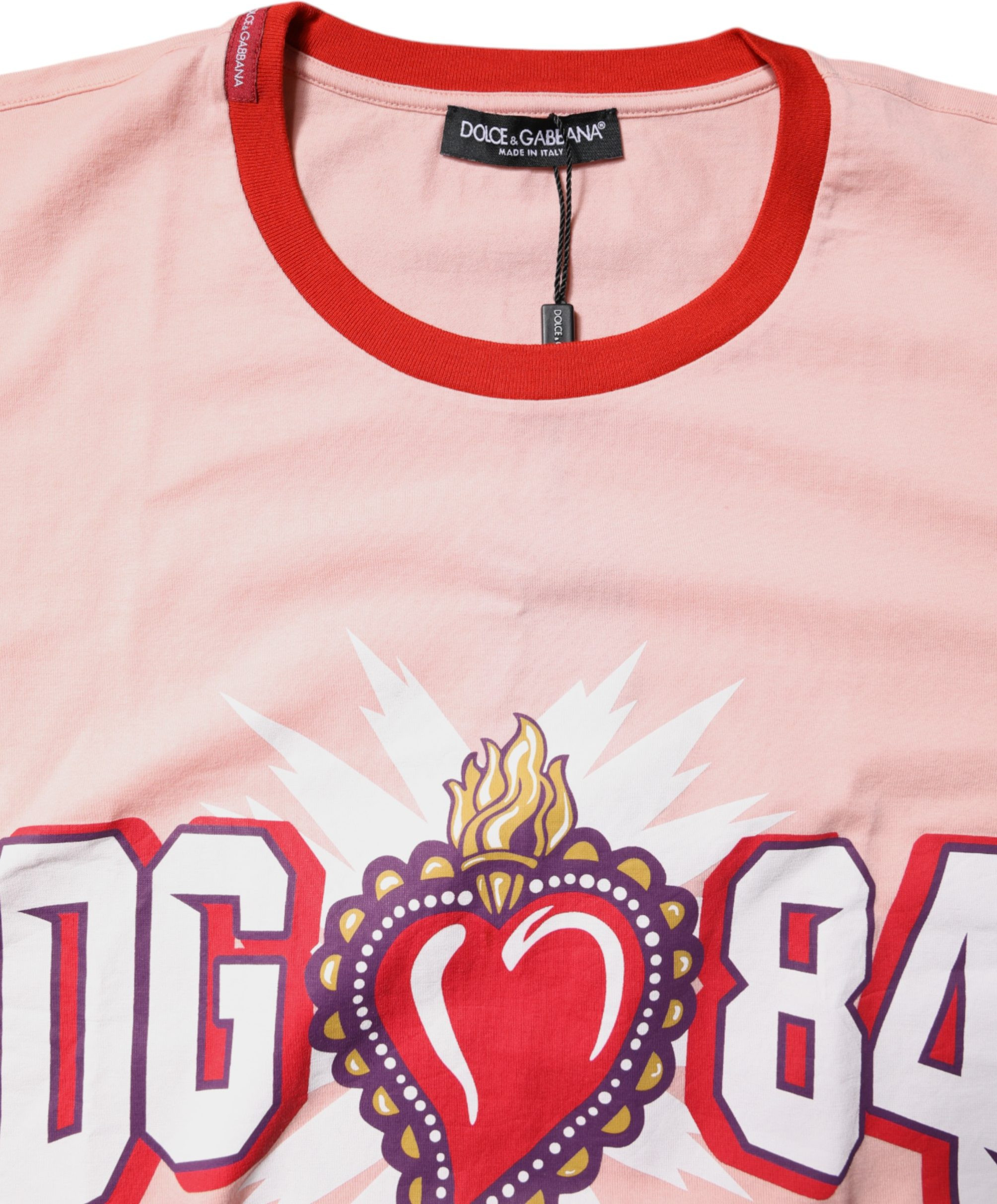 T-shirt Dolce & Gabbana Sacred Heart Print Cotton T-shirt
