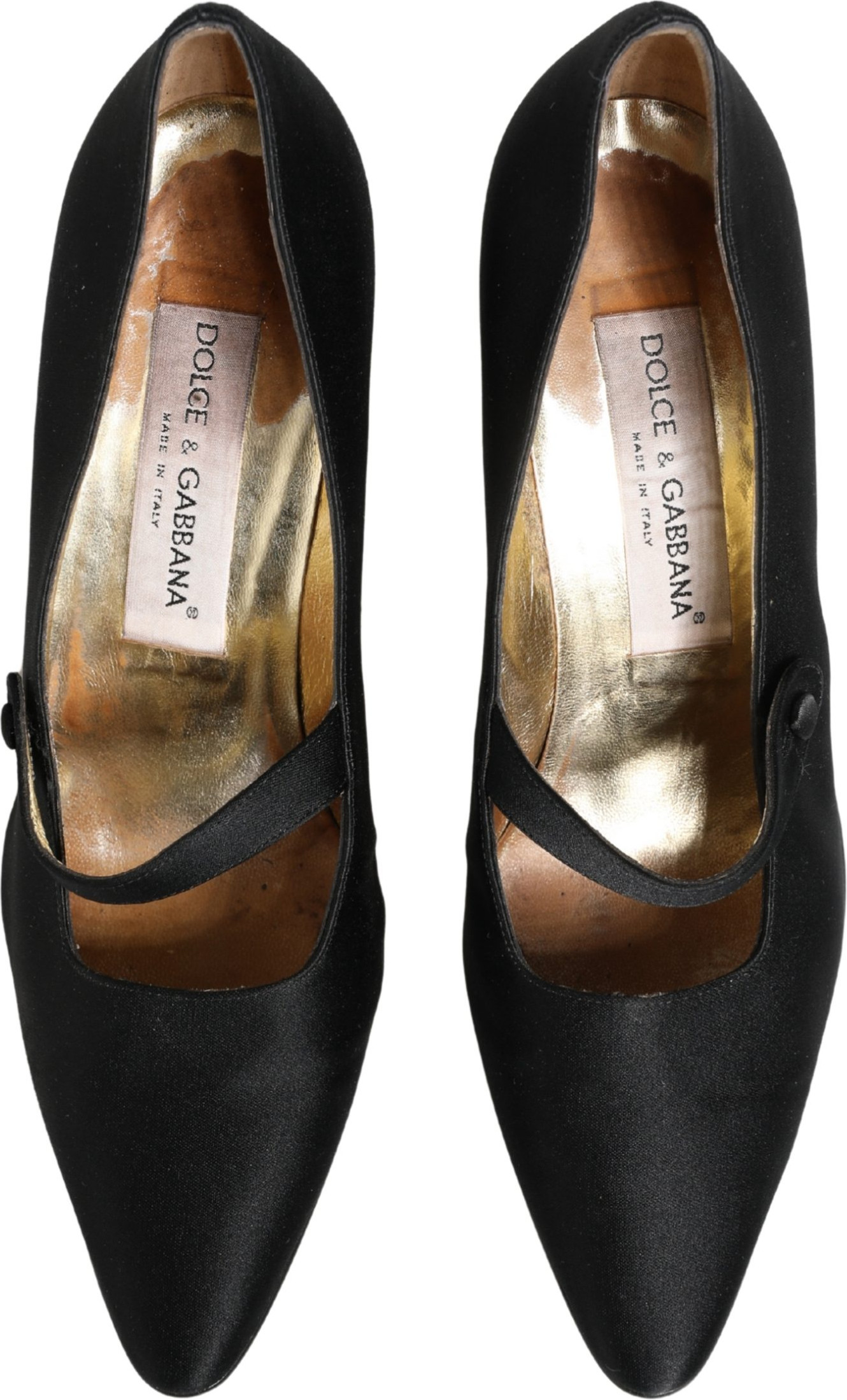 Shoes Black Satin Mary Jane Pumps Shoes Dolce & Gabbana