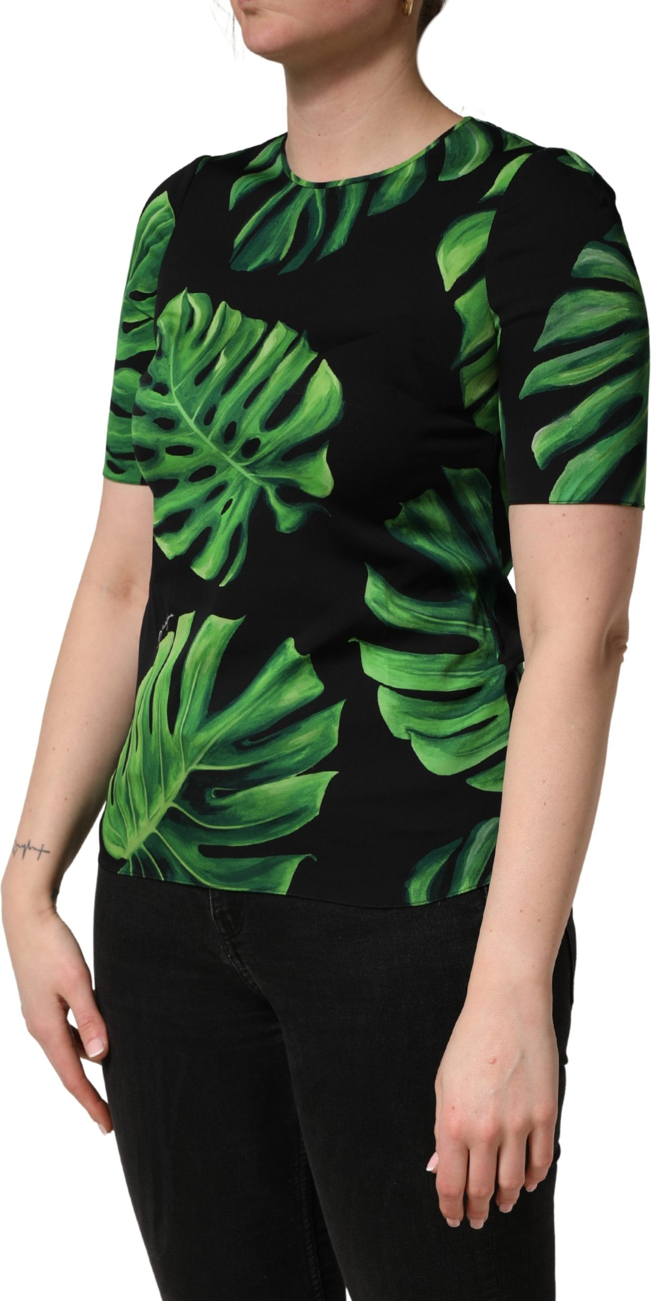 Bluse Philodendron-Print Seide von Dolce & Gabbana