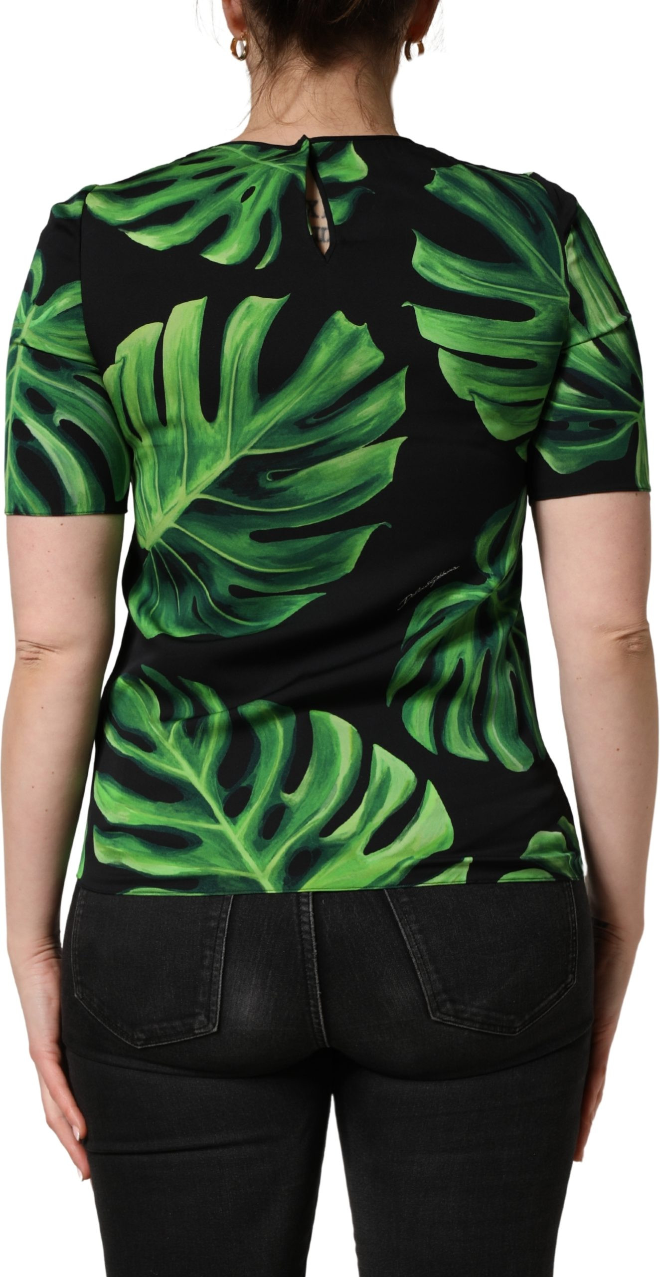 Bluse Philodendron-Print Seide von Dolce & Gabbana