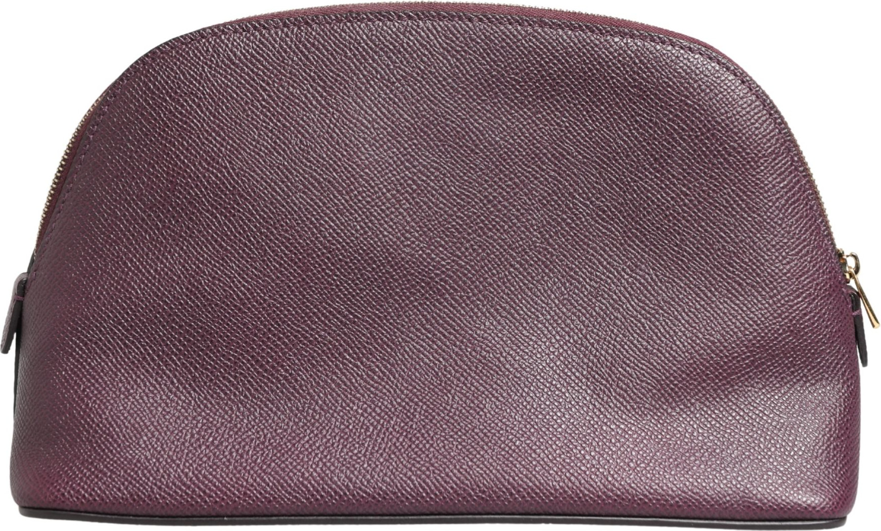 Purse Wallet Dolce & Gabbana Dark Purple Leather DG Logo Zip Around