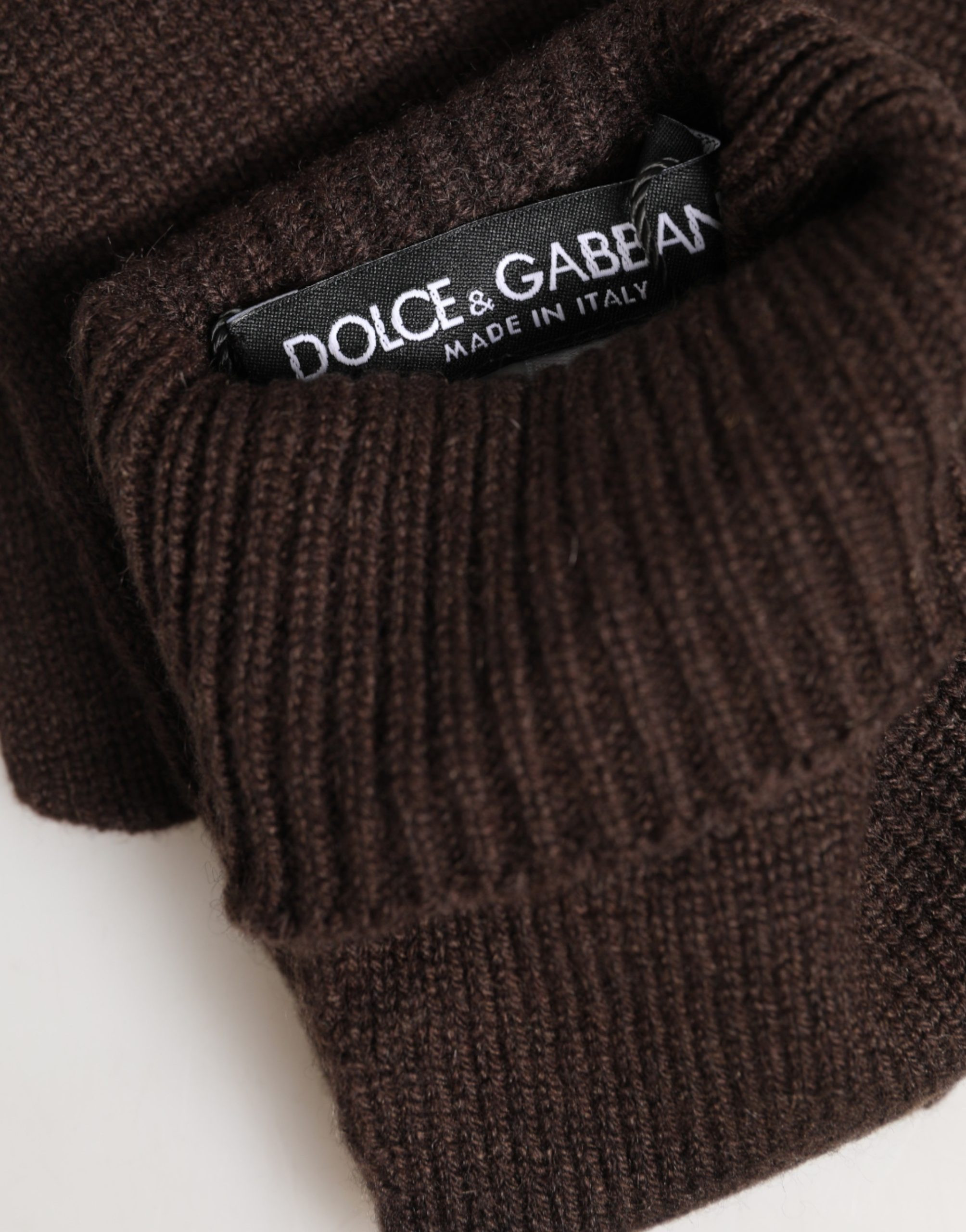 Knitted Elbow Length Mitten Gloves Dolce & Gabbana