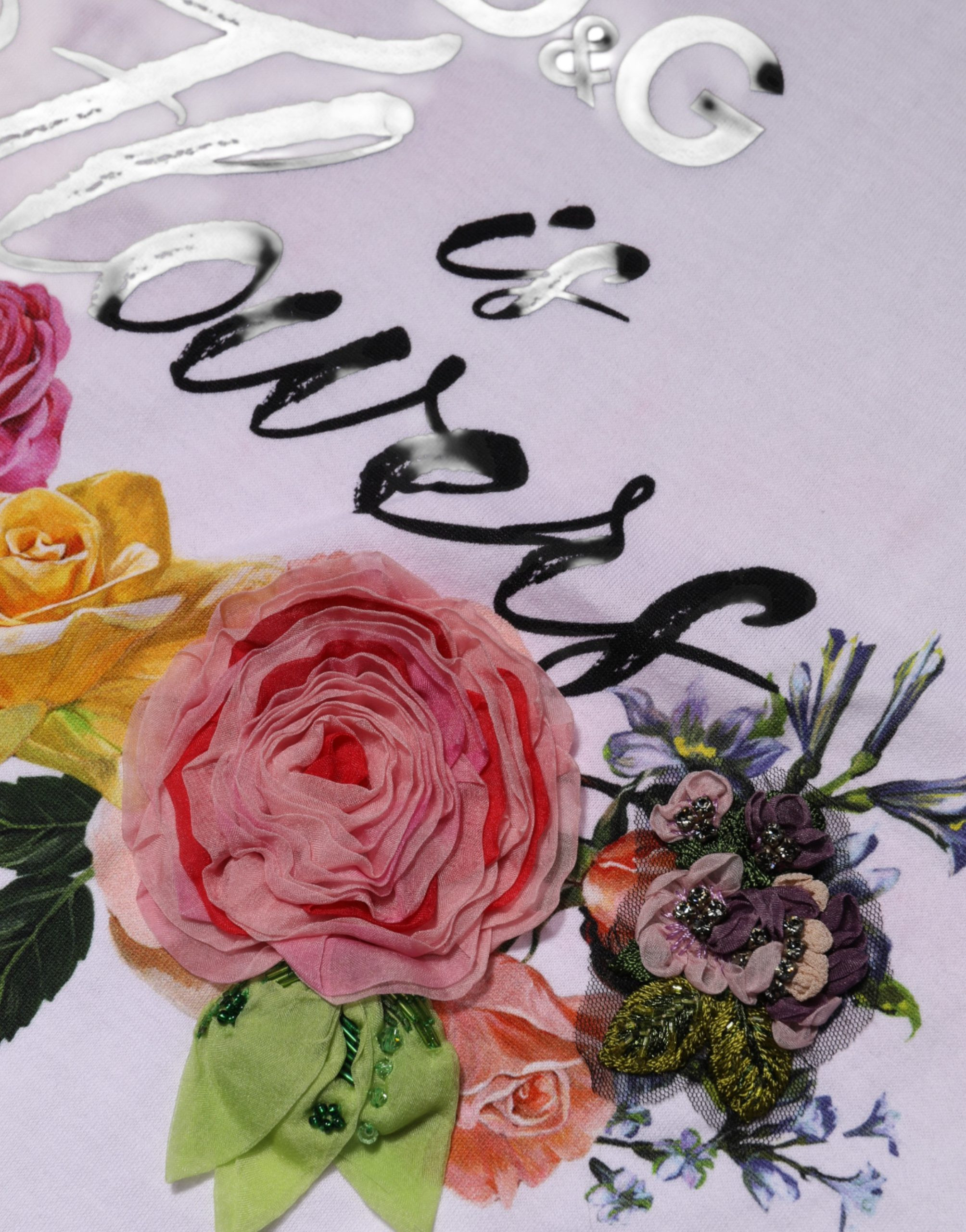T-shirt Dolce & Gabbana D&G Is Flowers Embellished