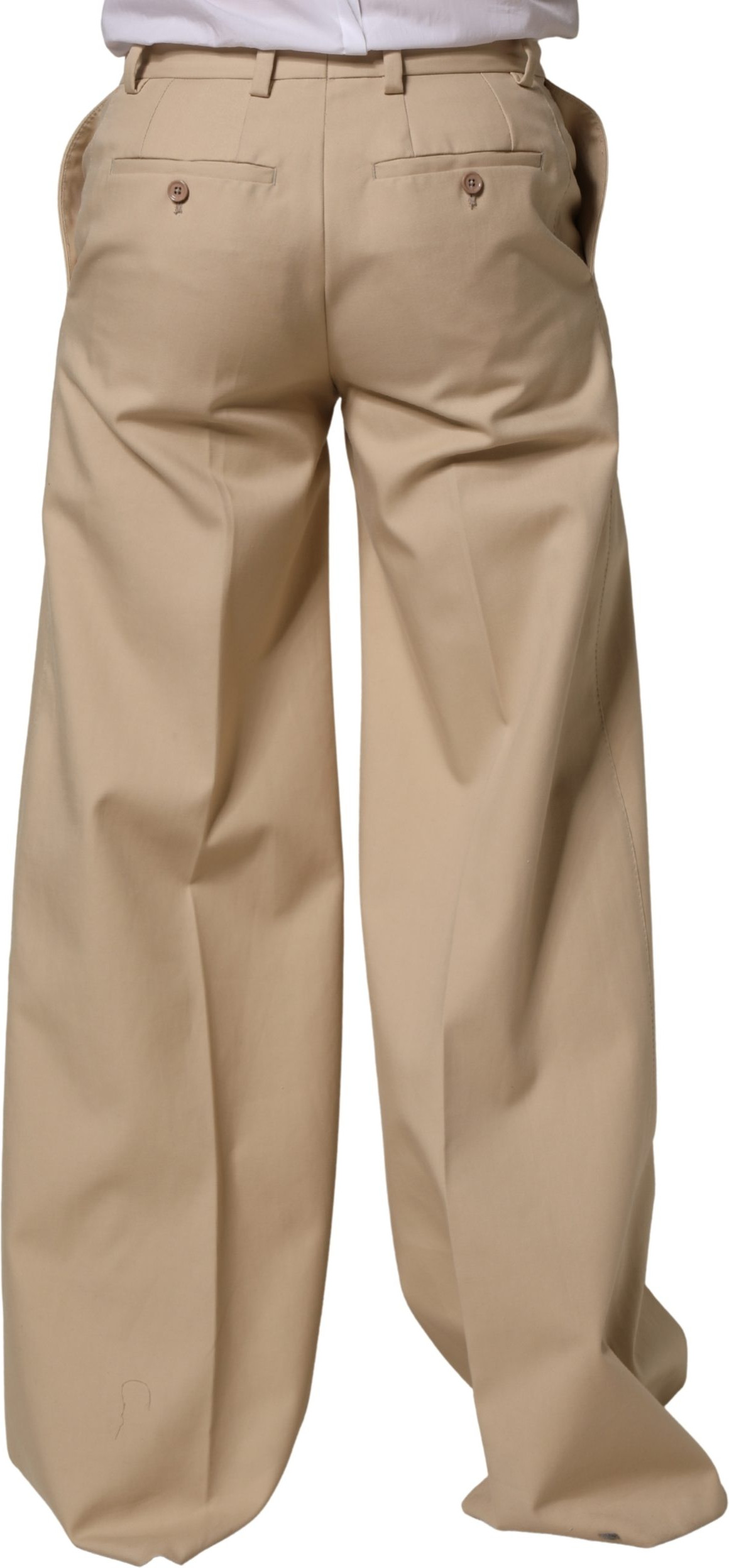 Cotton Straight Dress Trouser Pants Dolce & Gabbana