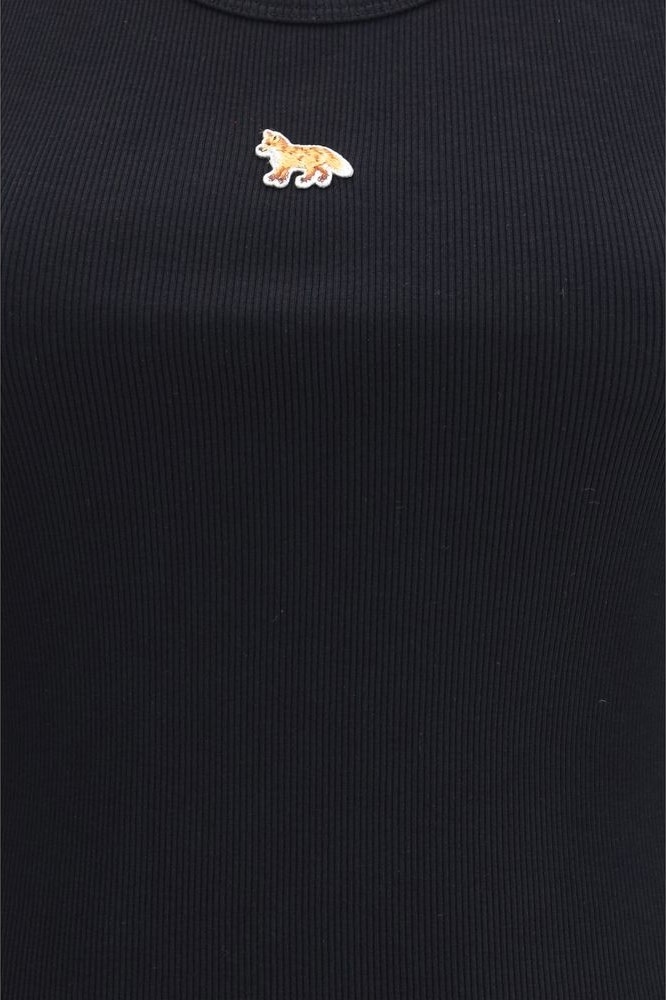 Майка Maison Kitsuné Черная хлопковая майка
