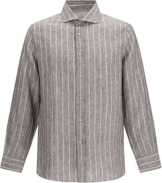 Shirt Brunello Cucinelli Beige Linen