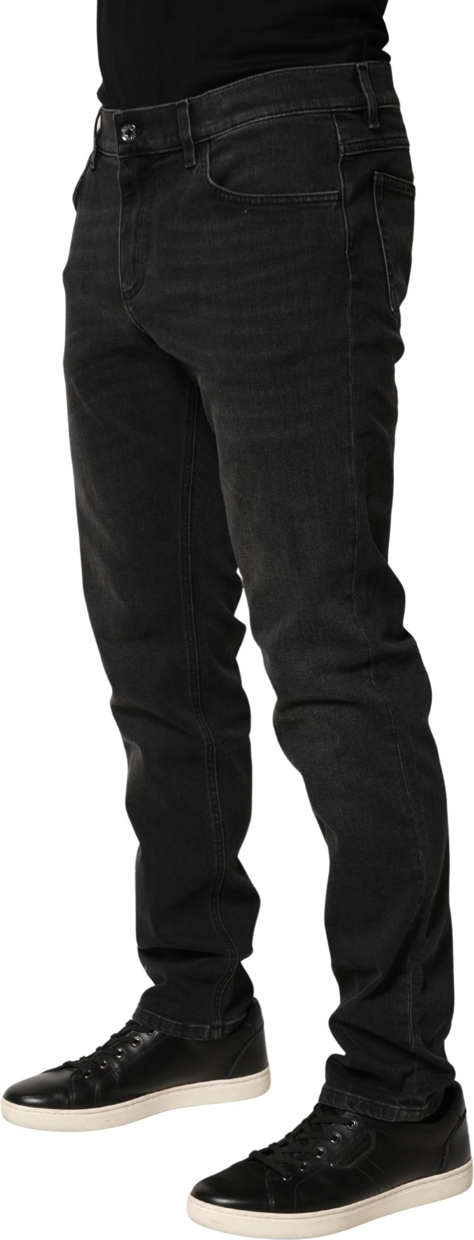 Denim Jeans Dolce & Gabbana Black Cotton Stretch Regular Skinny