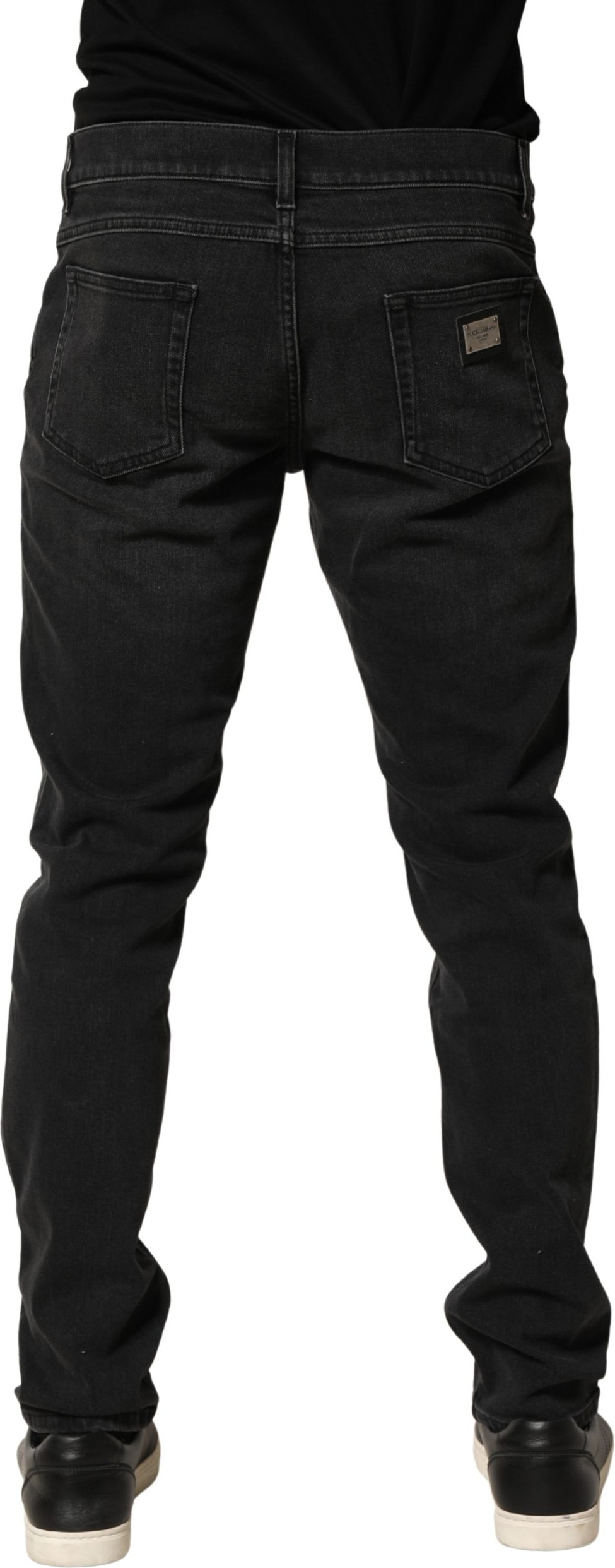 Denim Jeans Dolce & Gabbana Black Cotton Stretch Regular Skinny