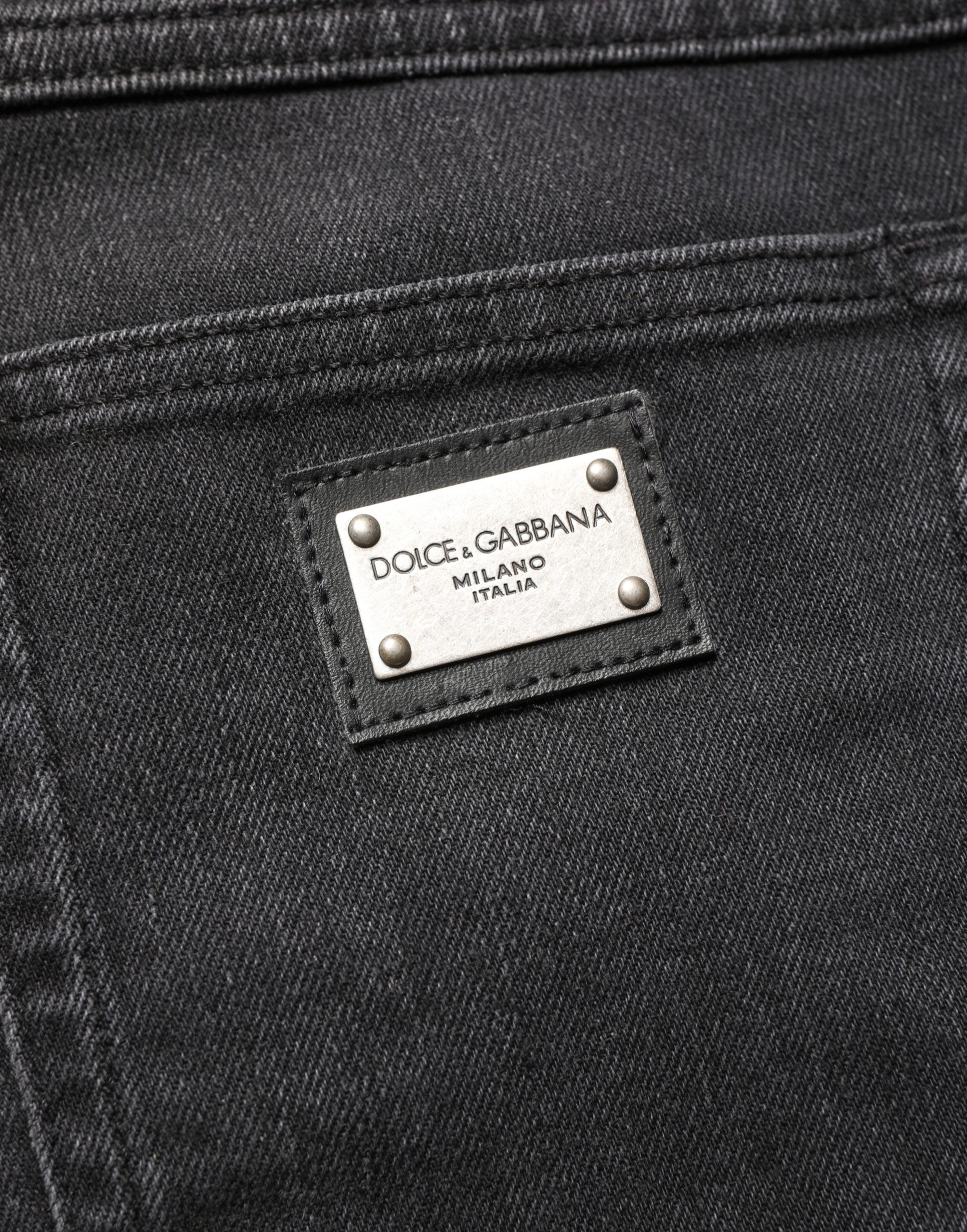 Denim Jeans Dolce & Gabbana Black Cotton Stretch Regular Skinny