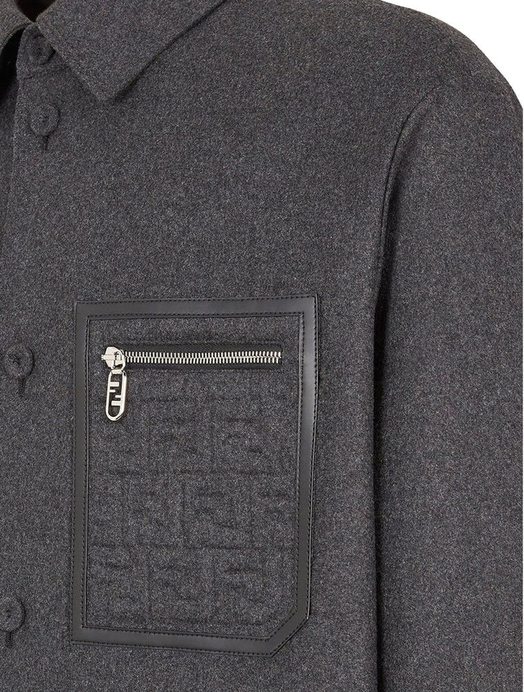Mantel Fendi Grau Kaschmir