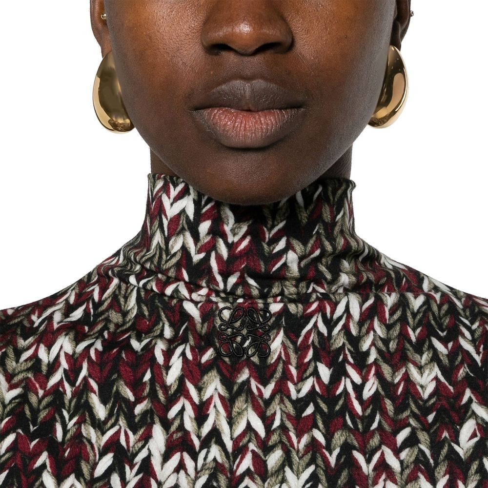 Dress Loewe Bicolor Cotton Casual Dress