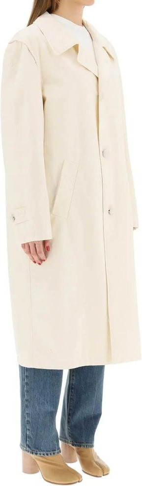 White Cotton Coat Maison Margiela
