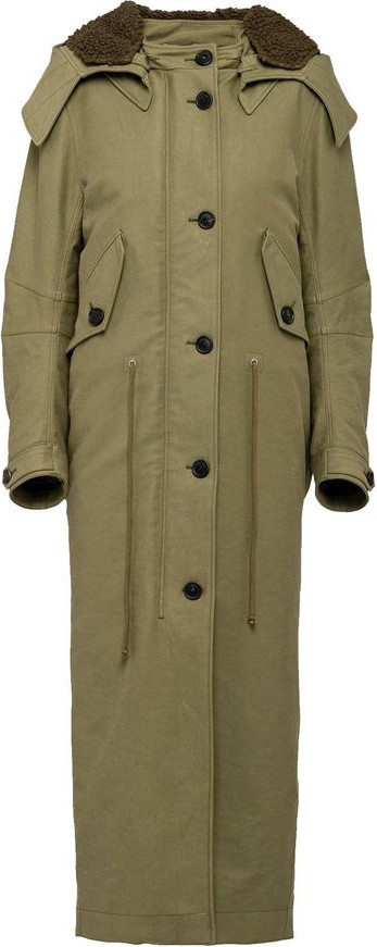 Bicolor Polyamide Coat Prada