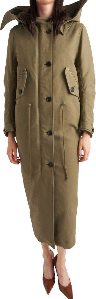 Bicolor Polyamide Coat Prada