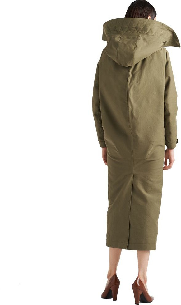 Bicolor Polyamide Coat Prada
