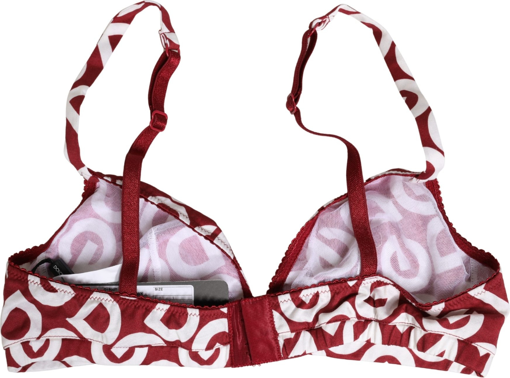 Red Logo Monogram Cotton Soft Cup Bra Underwear Dolce & Gabbana