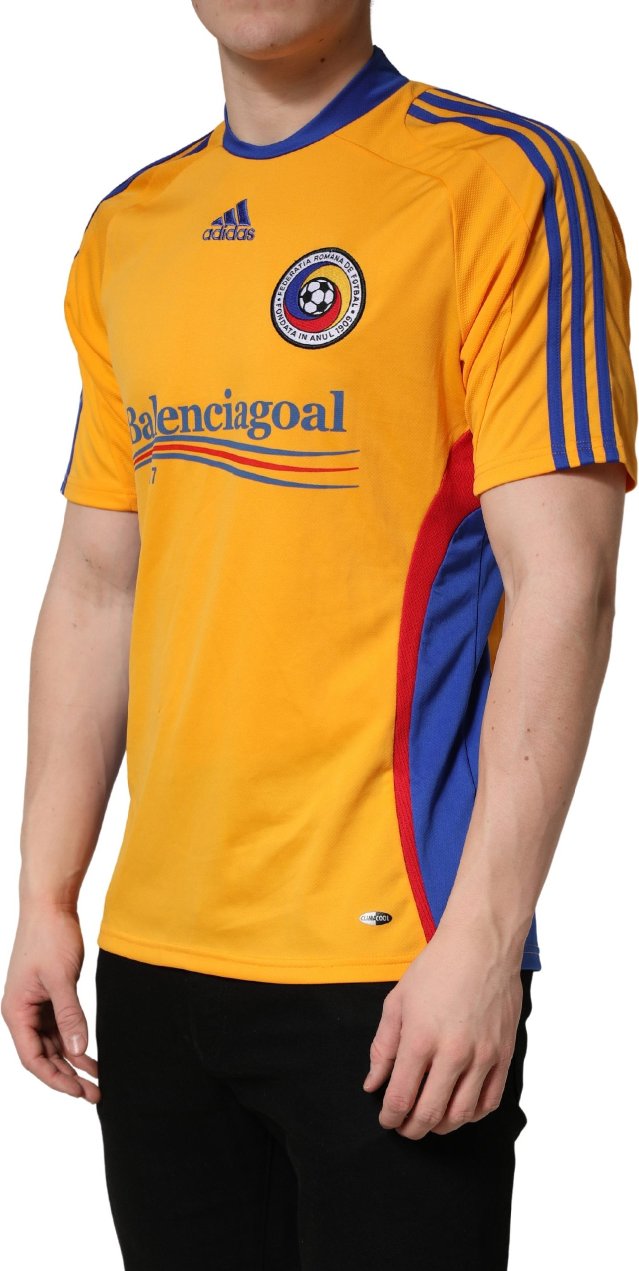 T-shirt Adidas Yellow Polyester Crewneck Jersey
