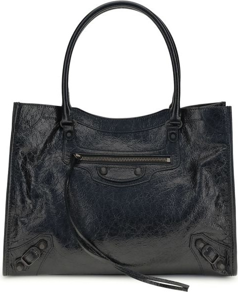 Balenciaga Qora Qo'y terisidan yelka sumkasi Ovis Aries Aries