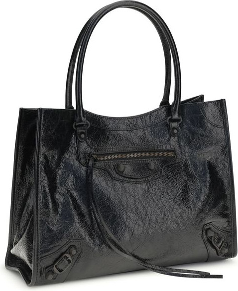 Balenciaga Qora Qo'y terisidan yelka sumkasi Ovis Aries Aries